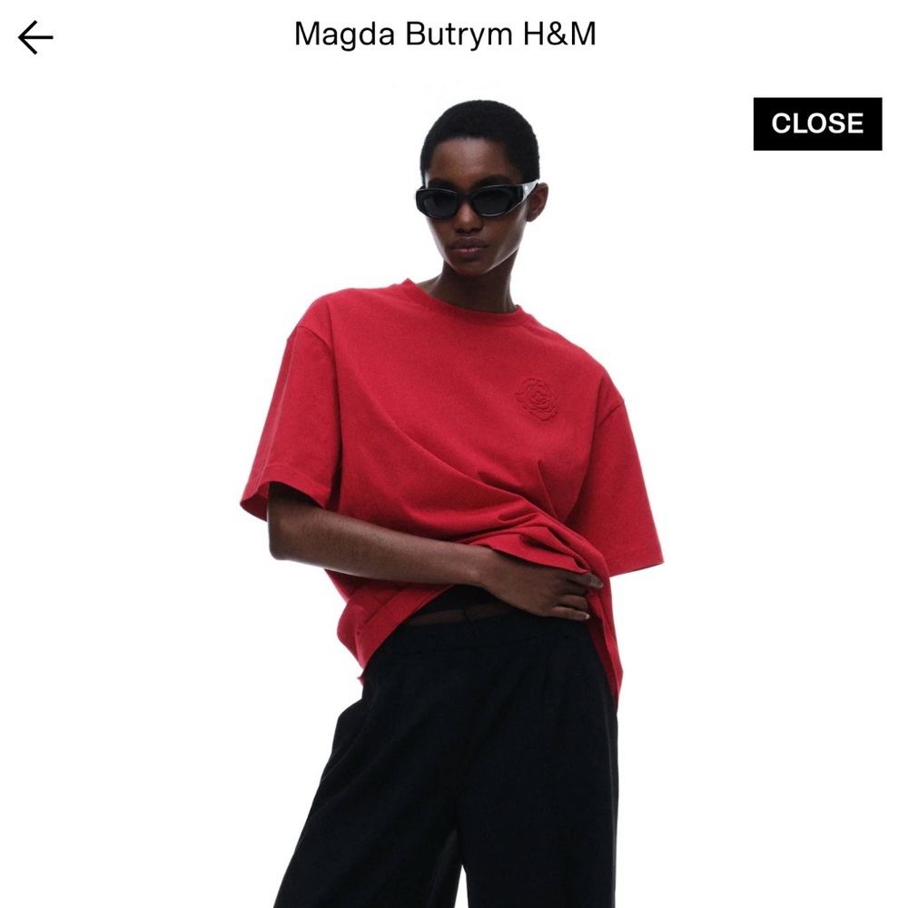 Magda Butrym Red Short Sleeve Tee